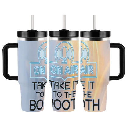 40oz Tumbler with Handle and Straw (Made in USA)