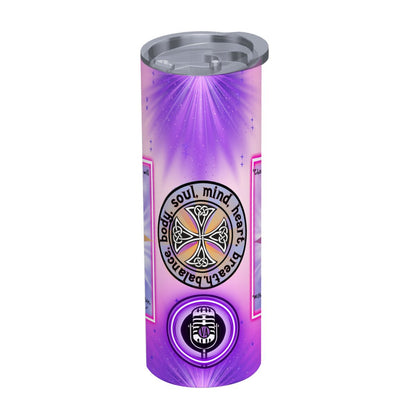 20oz Straight Stainless Steel Tumbler with Straw