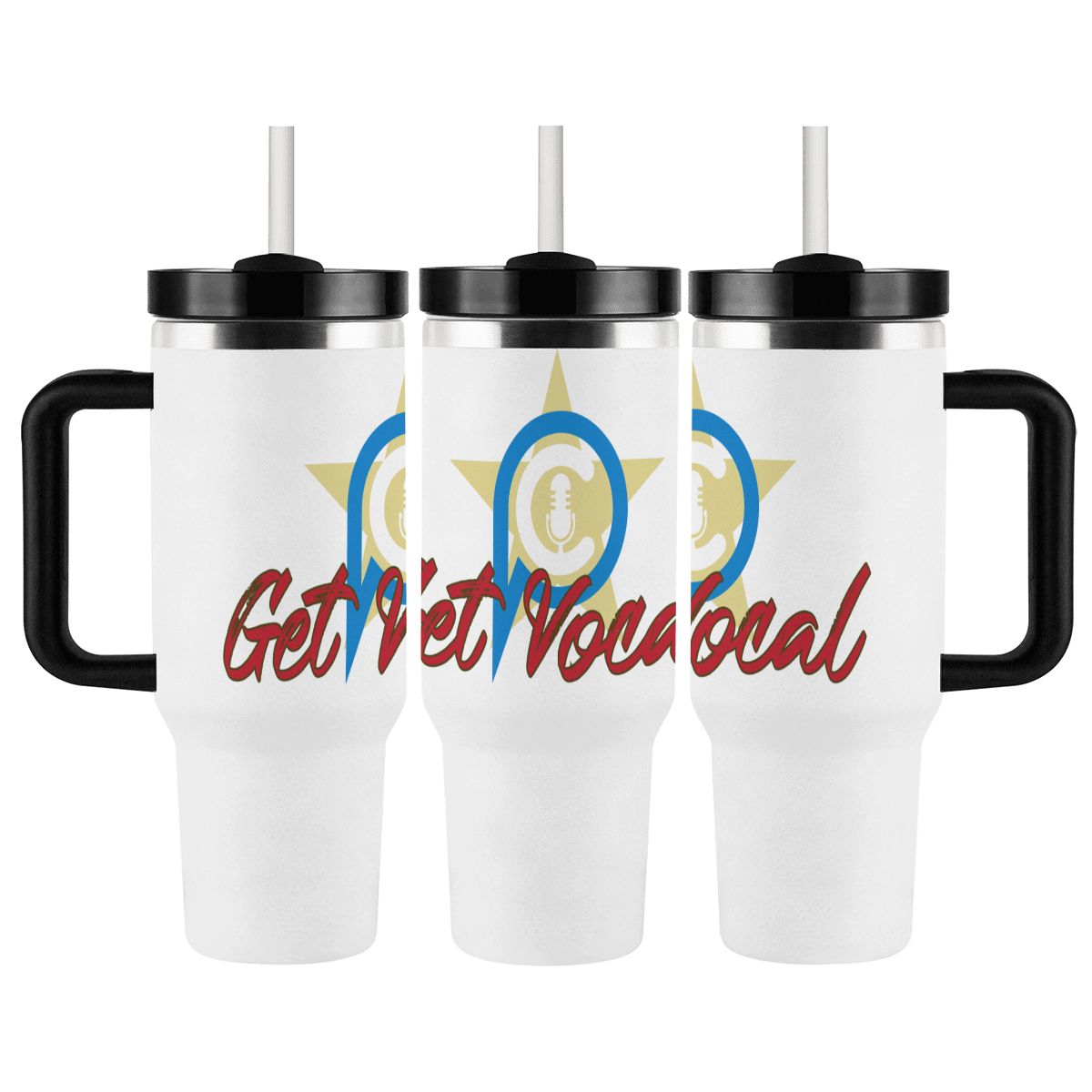 GET VOCAL: 40oz Tumbler with Handle and Straw