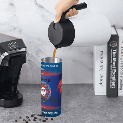 20oz Straight Stainless Steel Tumbler with Straw