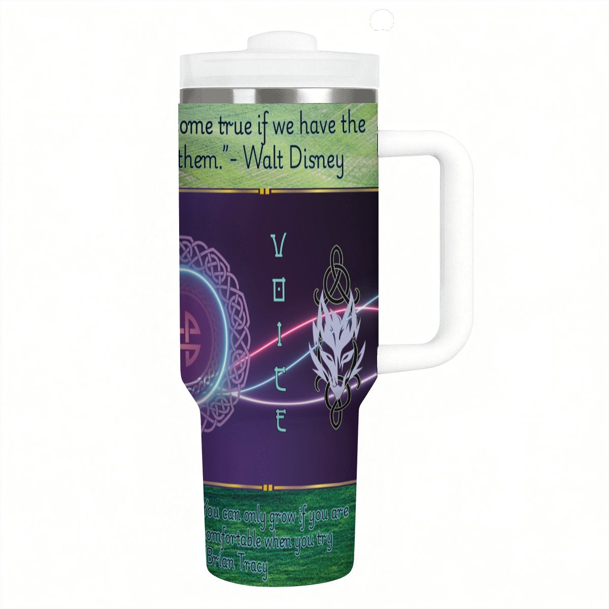 40oz Tumbler with Handle and Straw (Made in USA)