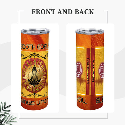 20oz Straight Stainless Steel Tumbler with Straw