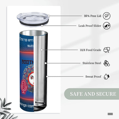20oz Straight Stainless Steel Tumbler with Straw