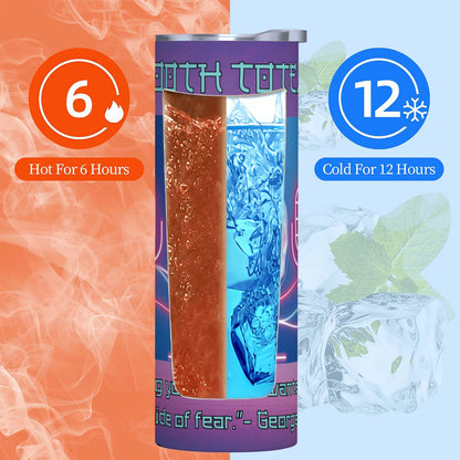 20oz Straight Stainless Steel Tumbler with Straw