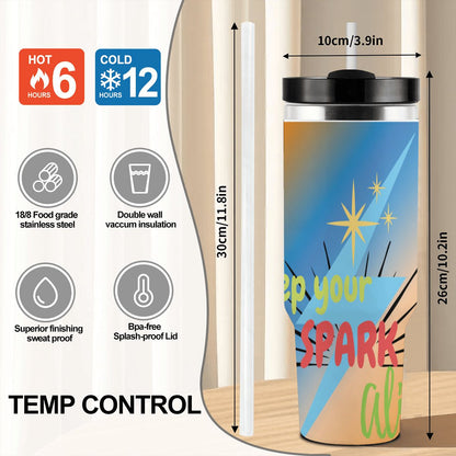 40oz Tumbler with Handle and Straw (Made in USA)