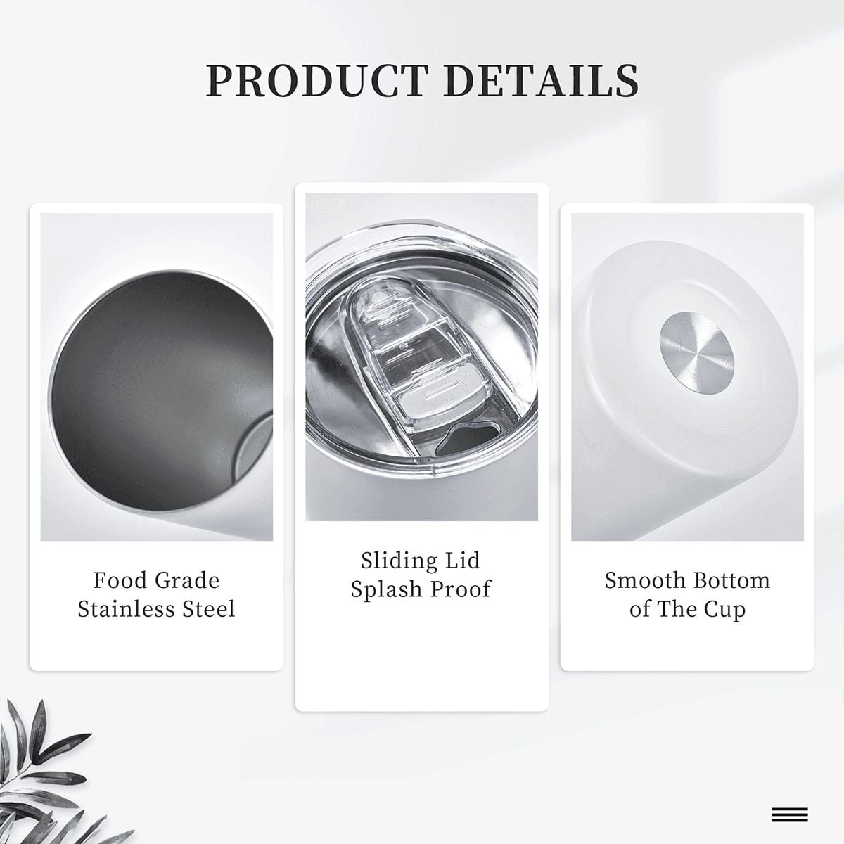 20oz Straight Stainless Steel Tumbler with Straw（Made in USA)