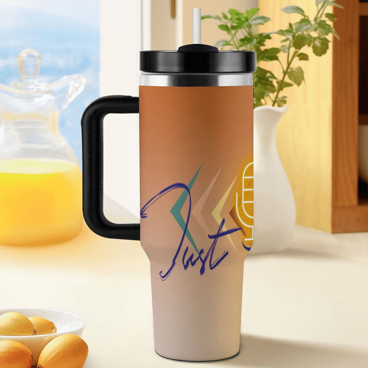 40oz Tumbler with Handle and Straw (Made in USA)
