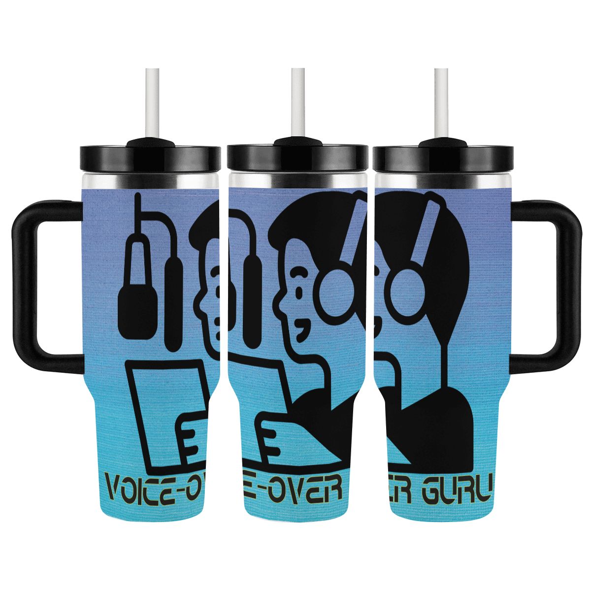 40oz Tumbler with Handle and Straw (Made in USA)