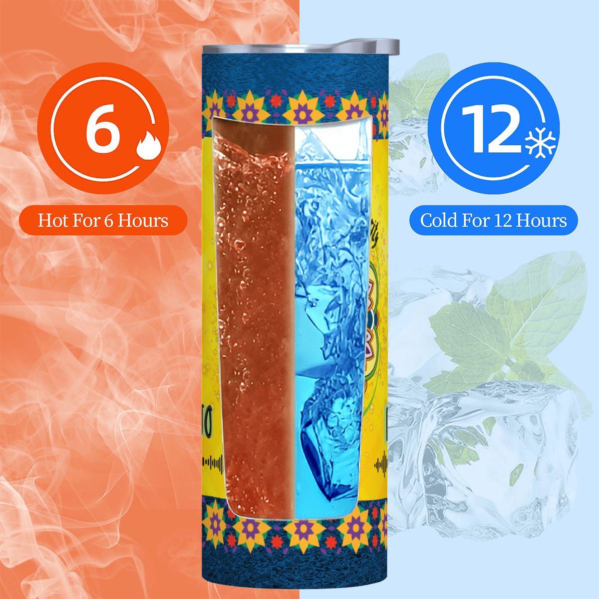 20oz Straight Stainless Steel Tumbler with Straw