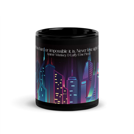 City Scene Classic Black Glossy Mug