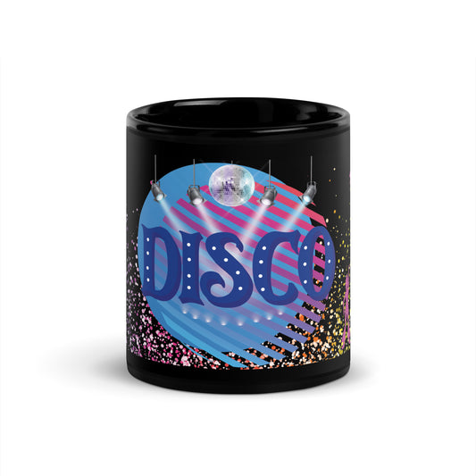 Disco Lights: Classic Black Glossy Mug