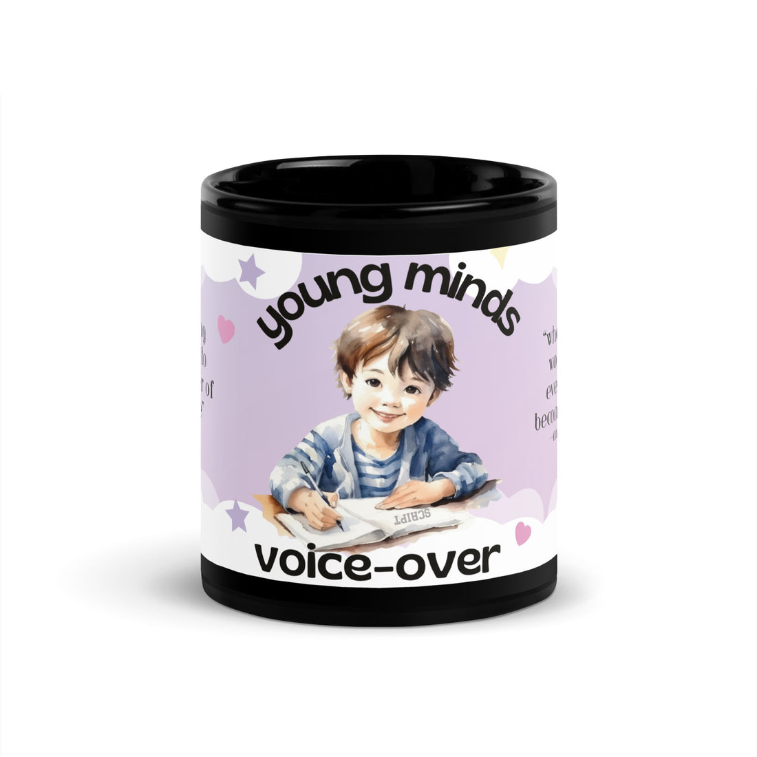 Voice Actor Young Minds: Classic Black Glossy Mug