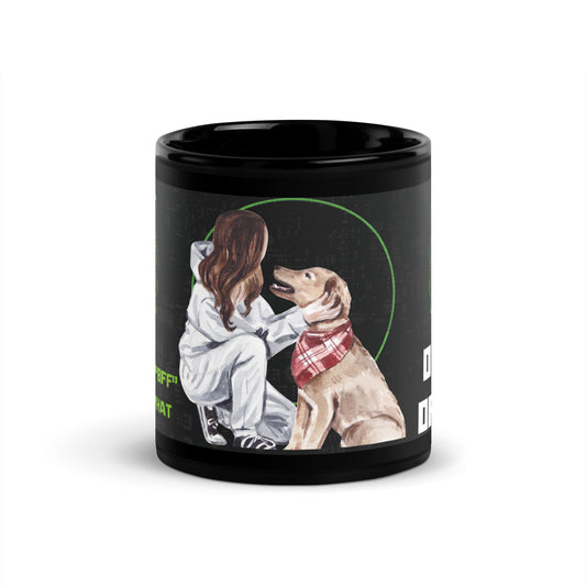 Celebrate Dog Online Offline Best Friends: Classic Black Glossy Mug