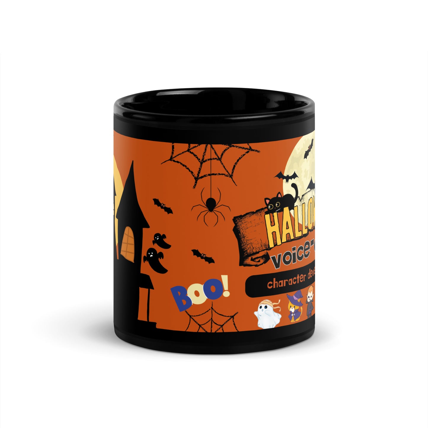 Halloween Voice Actor: Classic Black Glossy Mug