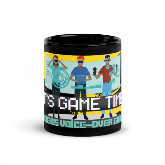 It's Game Time: Gamer Voice Actor: Classic Black Glossy Mug