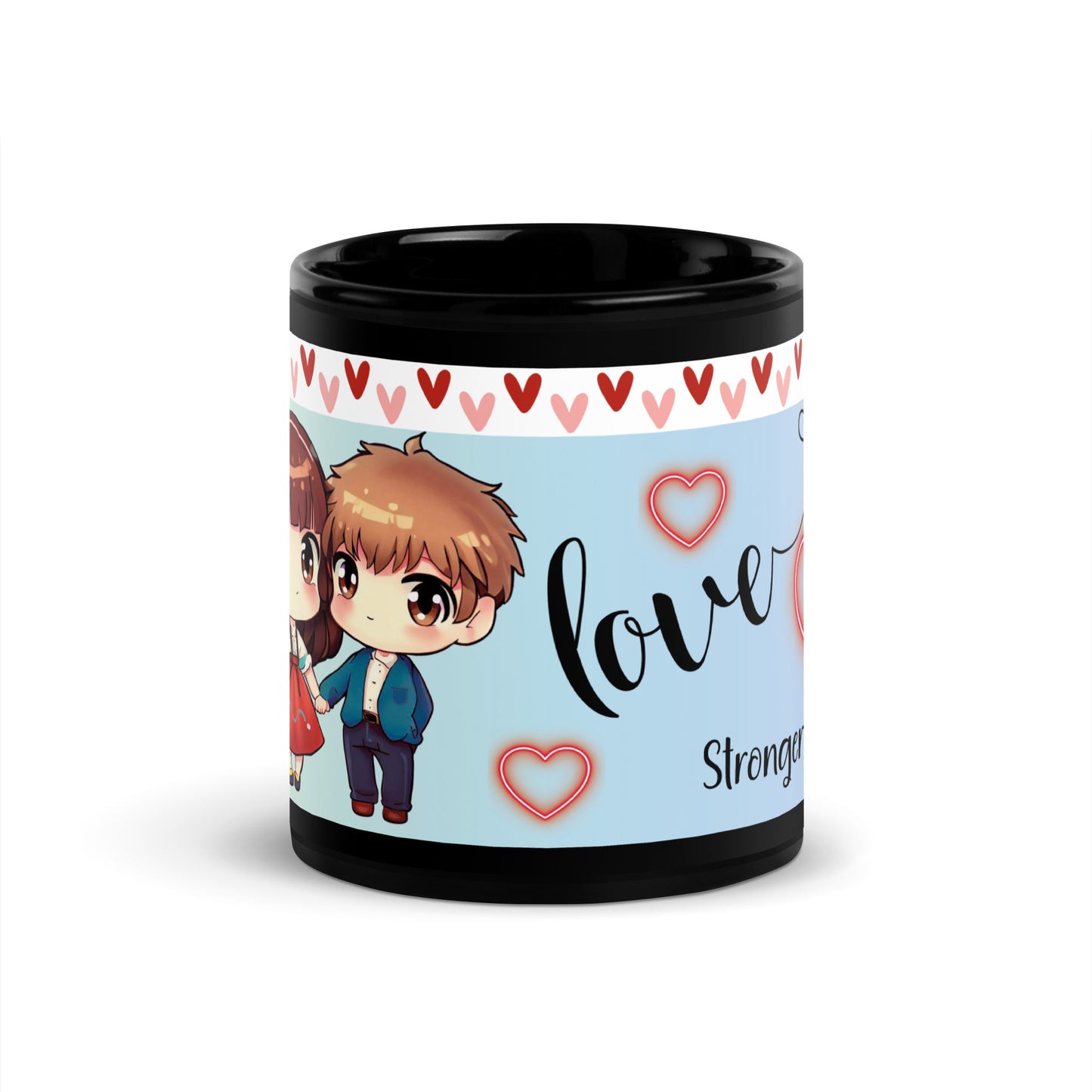 Voice Over "Stronger Together": Classic Ceramic Black Glossy Mug