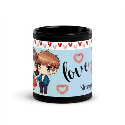 Voice Over "Stronger Together": Classic Ceramic Black Glossy Mug