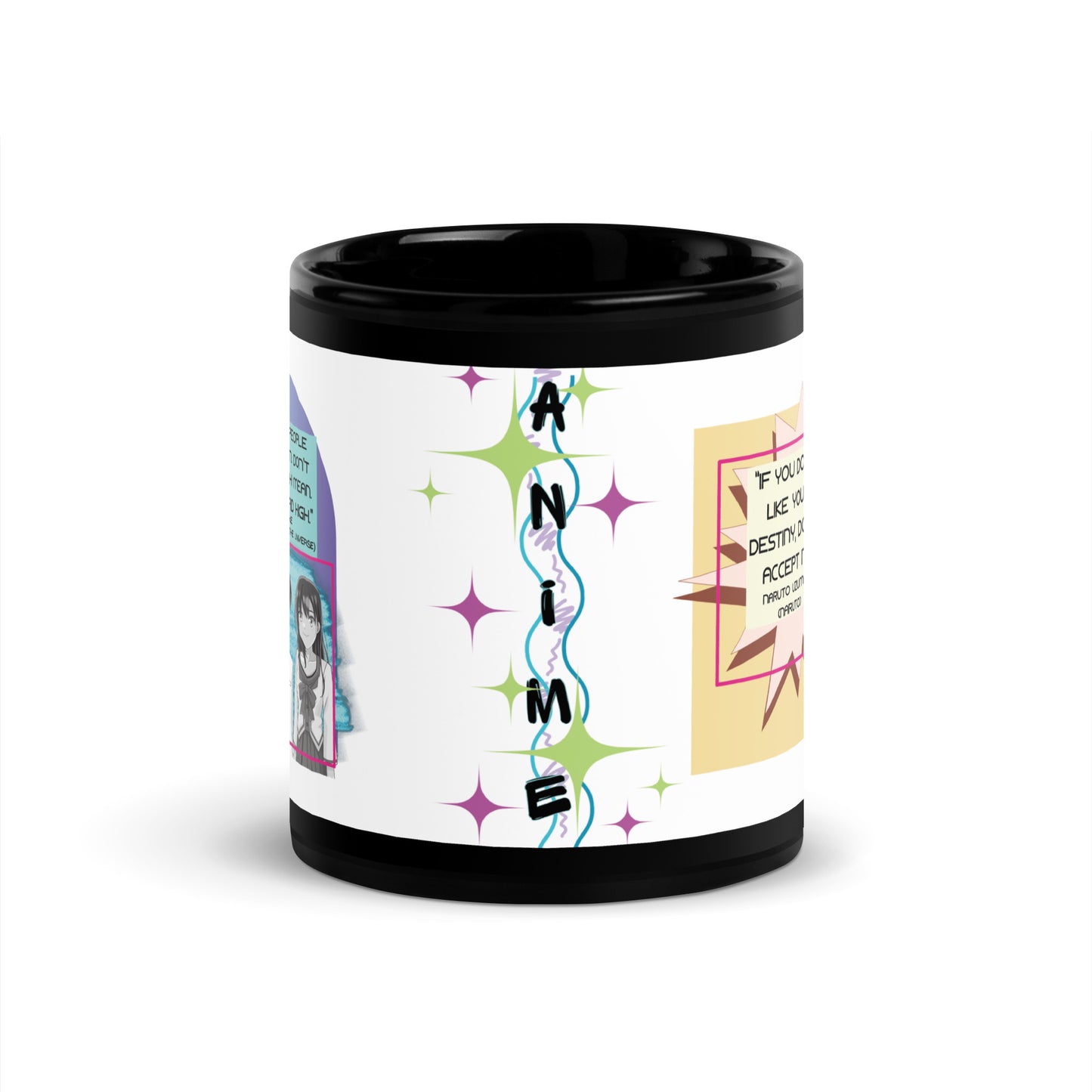 Anime Voice Over "Quotes": Classic Ceramic Black Glossy Mug