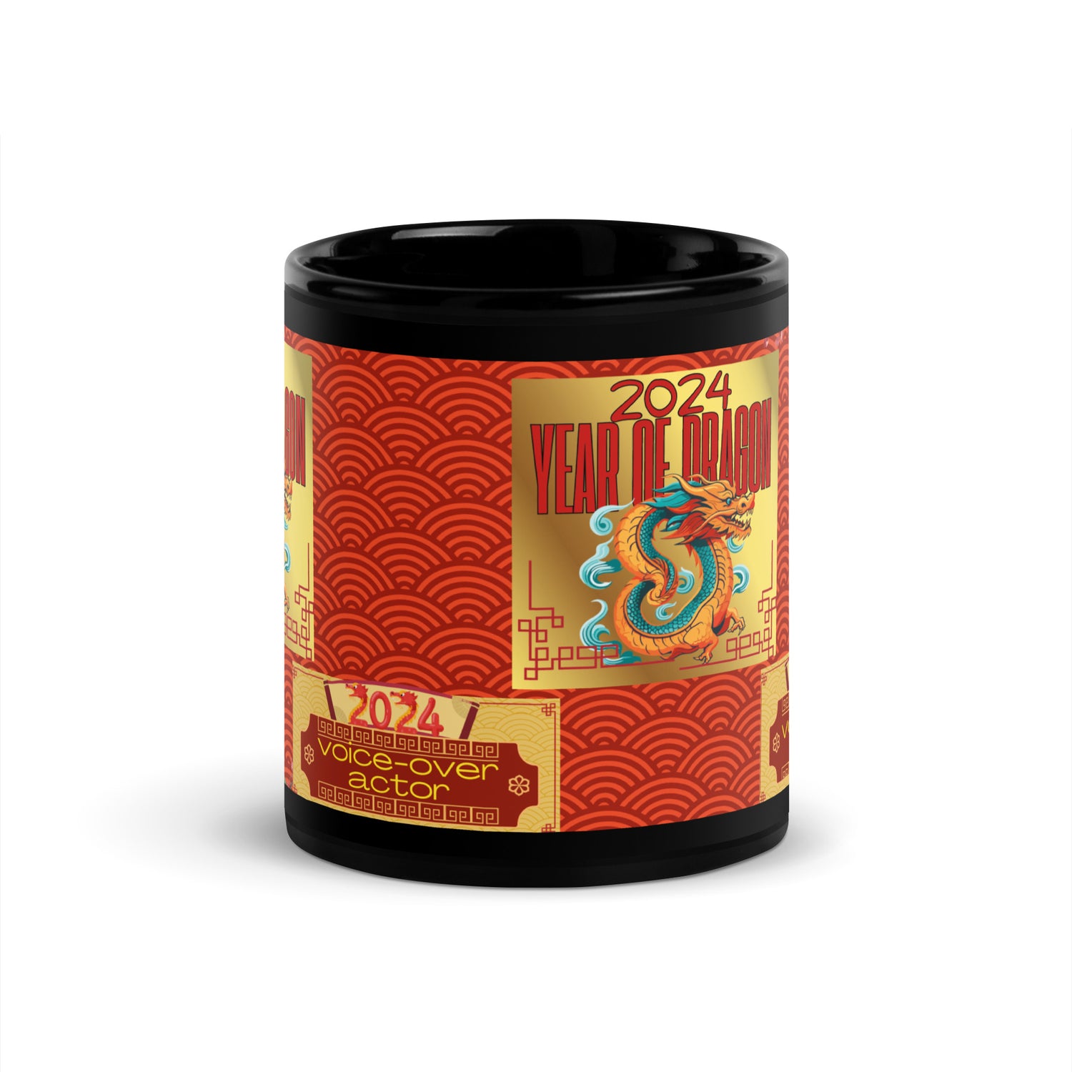 Year of the Dragon 2024: Voice Over Actor: Classic Ceramic Black Glossy Mug