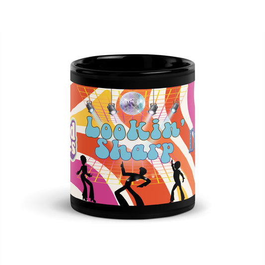 Groovy "Lookin Sharp" Style: Classic Ceramic Black Glossy Mug