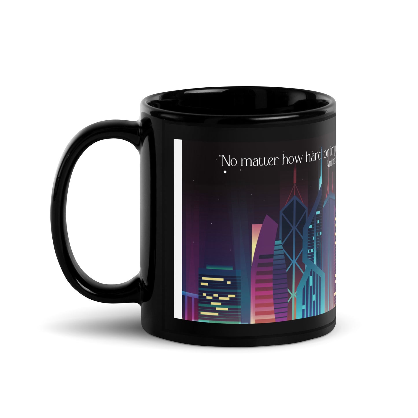 City Scene Classic Black Glossy Mug