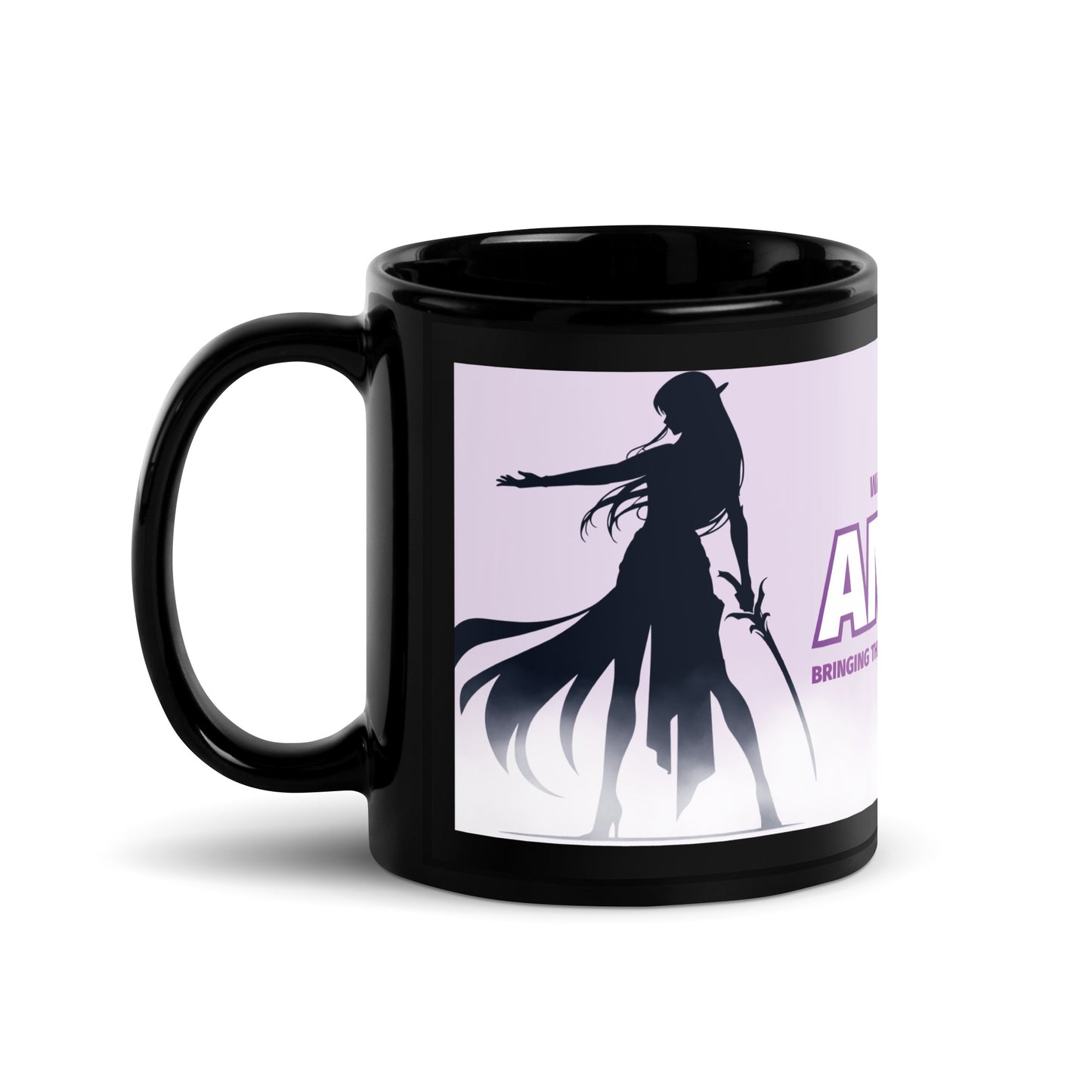 Anime Warrior Guild: Black Glossy Mug