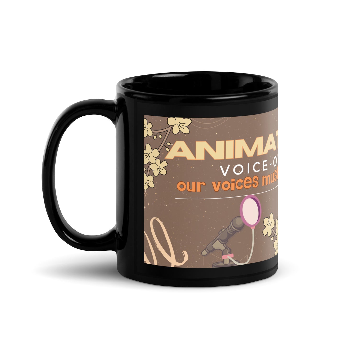 Anime Our Voices Must Be Heard: Classic Black Glossy Mug