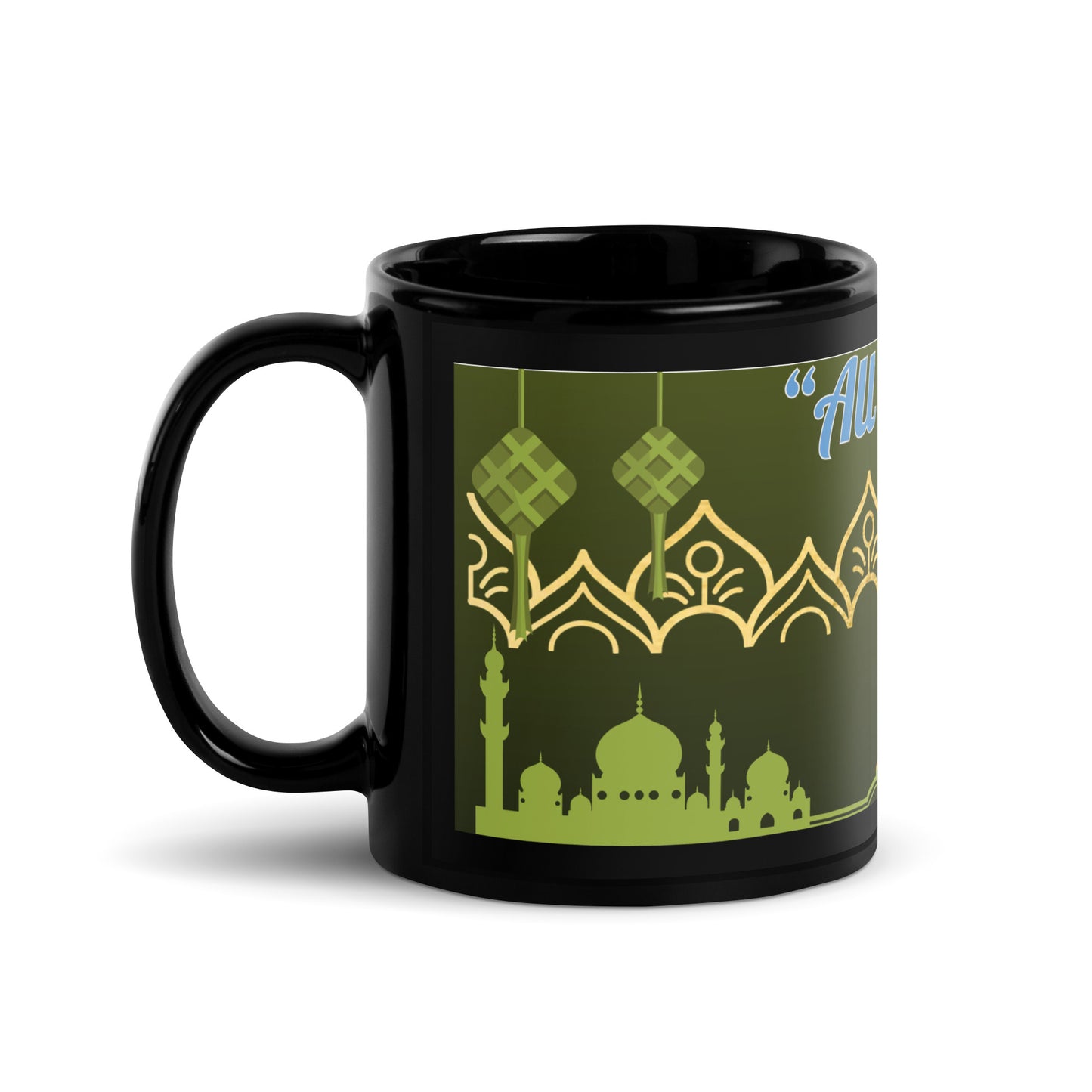 India "All is Well": Classic Black Glossy Mug