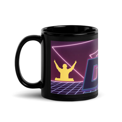D.J. Disco Style: Classic Black Glossy Mug
