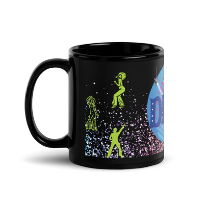 Disco Lights: Classic Black Glossy Mug