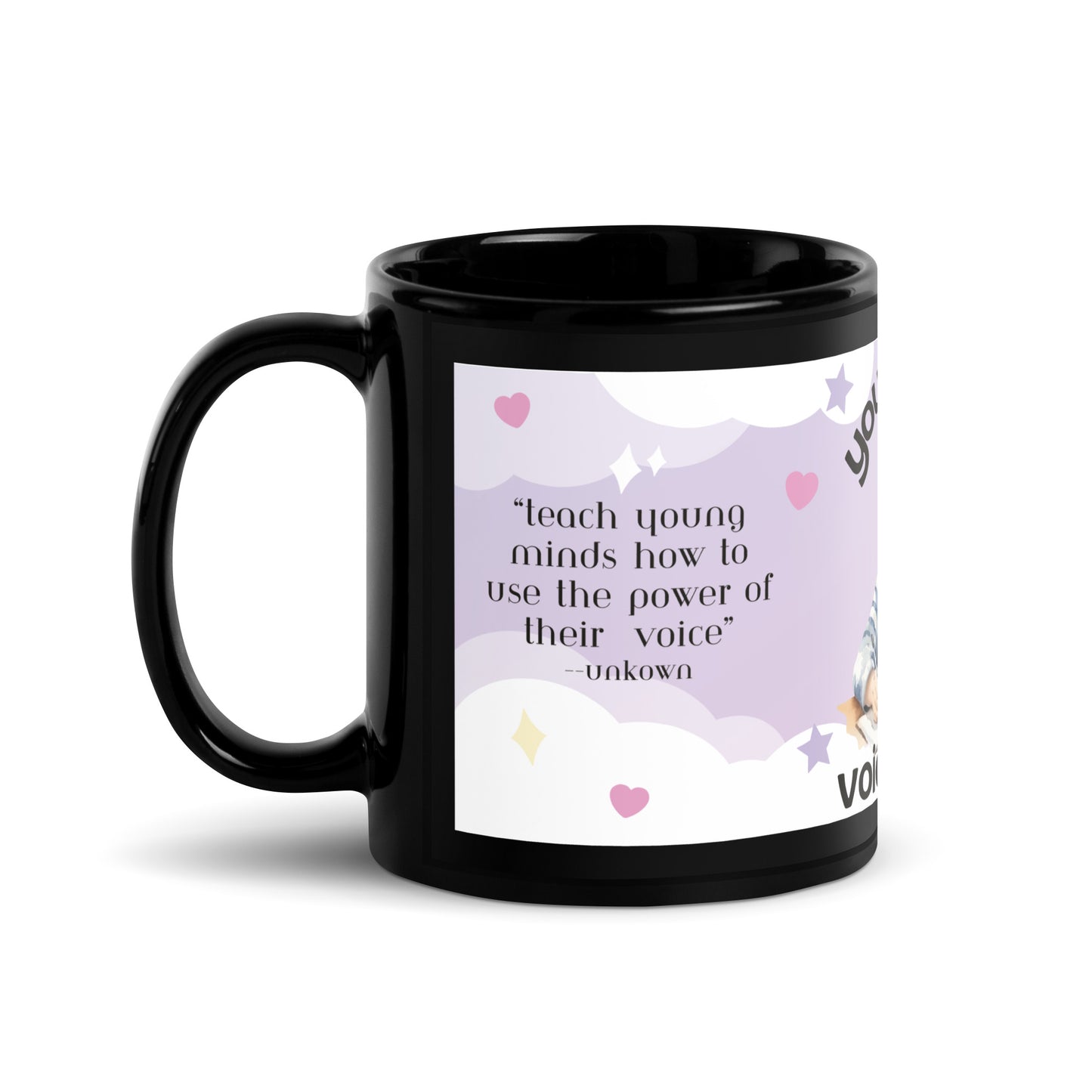 Voice Actor Young Minds: Classic Black Glossy Mug