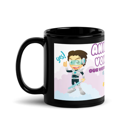 Animation Voice Actor: Classic Black Glossy Mug