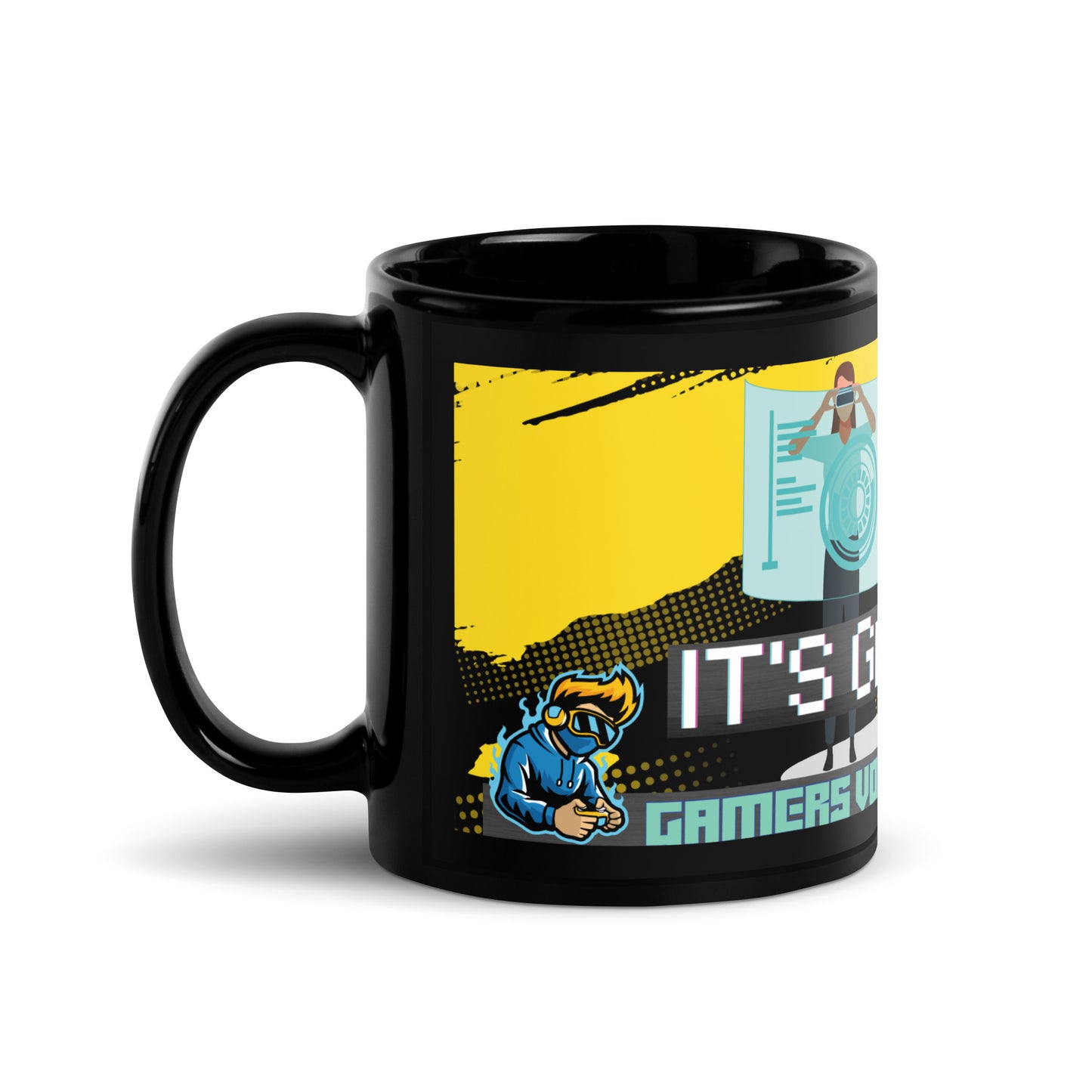 It's Game Time: Gamer Voice Actor: Classic Black Glossy Mug
