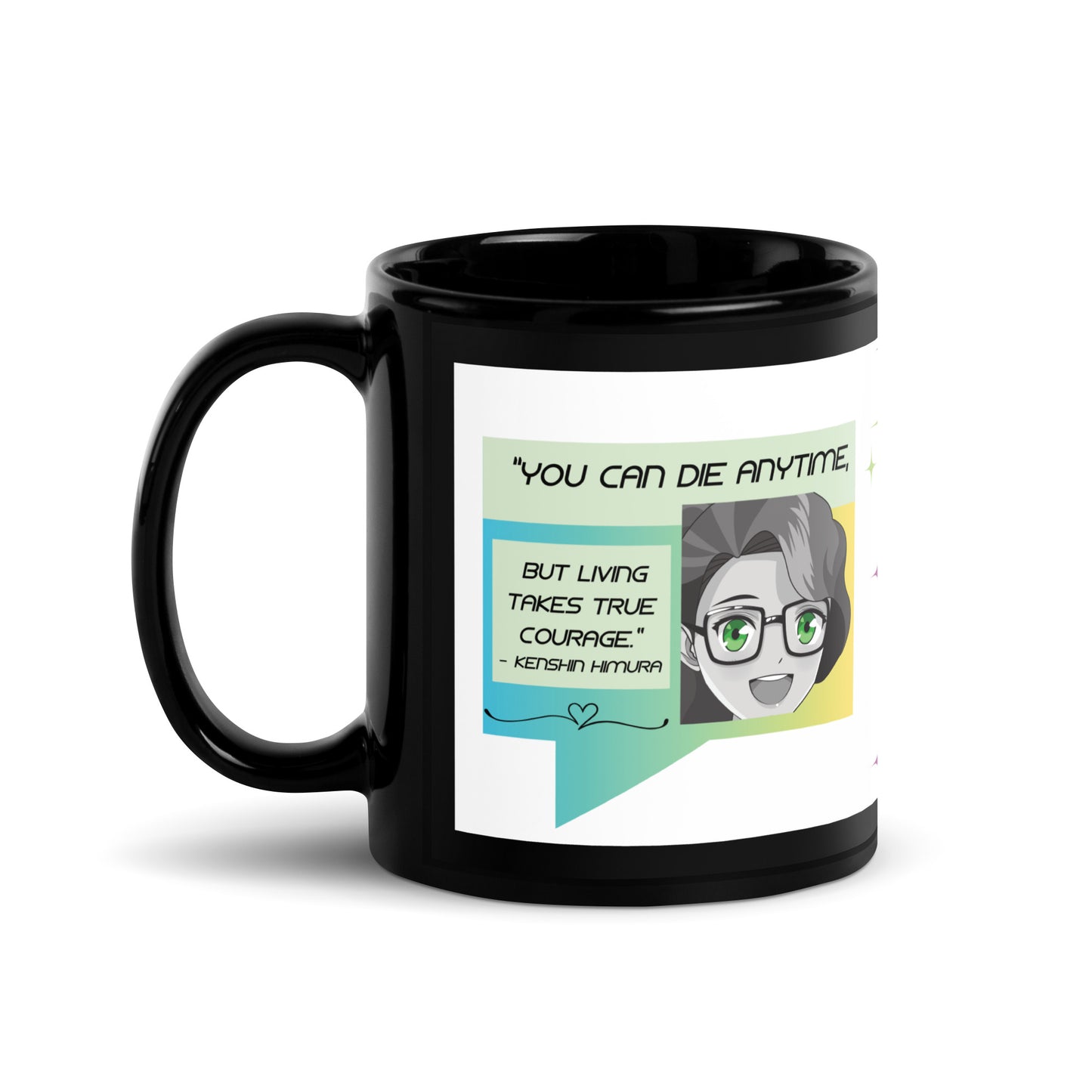 Anime Voice Over "Quotes": Classic Ceramic Black Glossy Mug