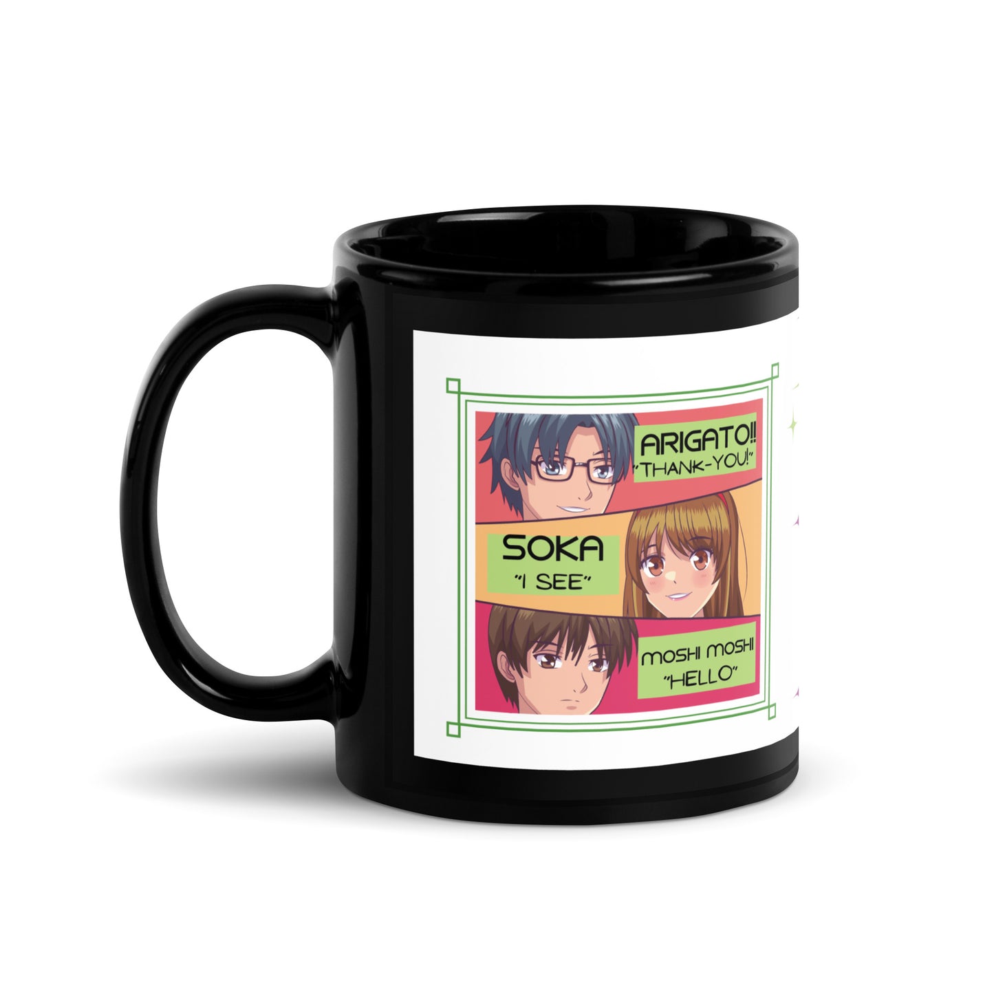 Anime Voice Over "Quotes": Classic Ceramic Black Glossy Mug