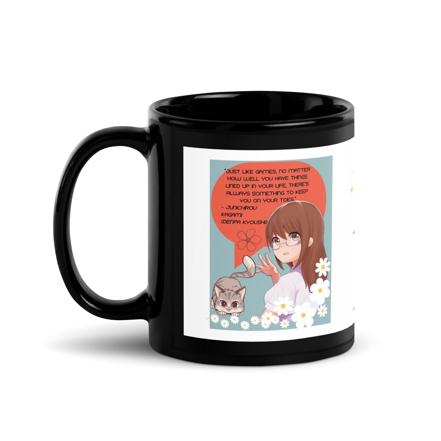 Anime Voice Over "Quotes": Classic Ceramic Black Glossy Mug