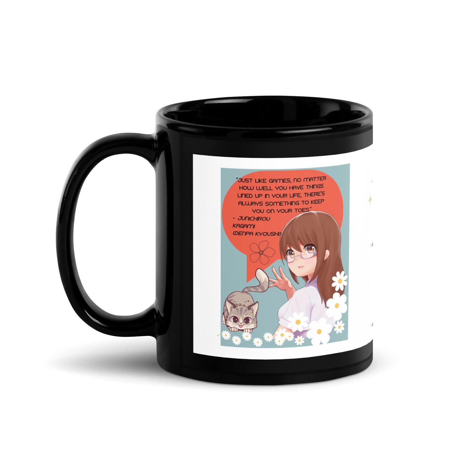 Anime Voice Over &quot;Quotes&quot;: Classic Ceramic Black Glossy Mug