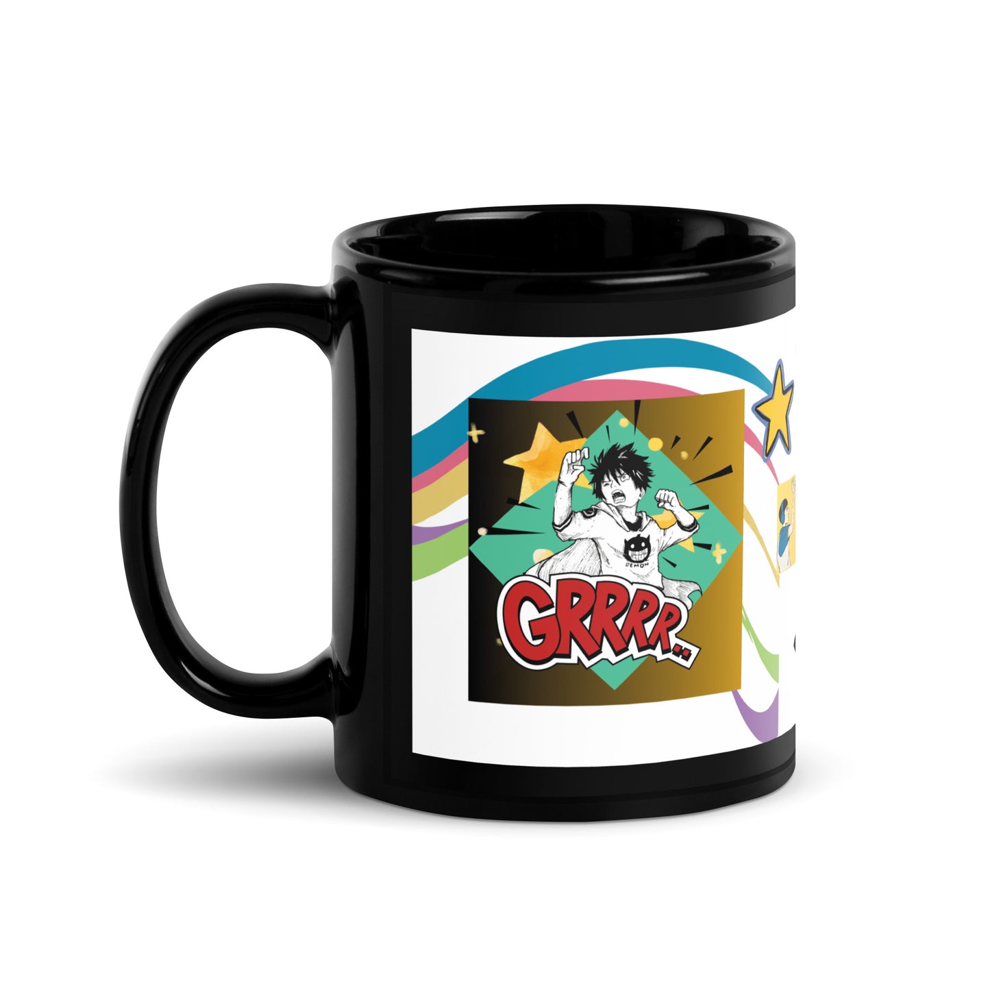 Anime Voice Over "Quotes": Classic Ceramic Black Glossy Mug