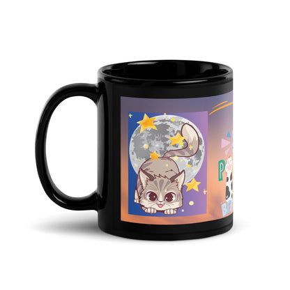 Voice Over &quot;Pawsitive&quot;: Classic Ceramic Black Glossy Mug