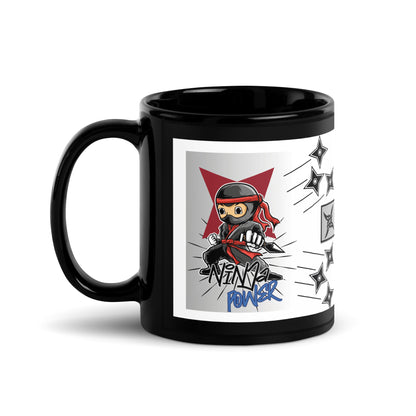 Voice Over "Ninja Power": Classic Ceramic Black Glossy Mug