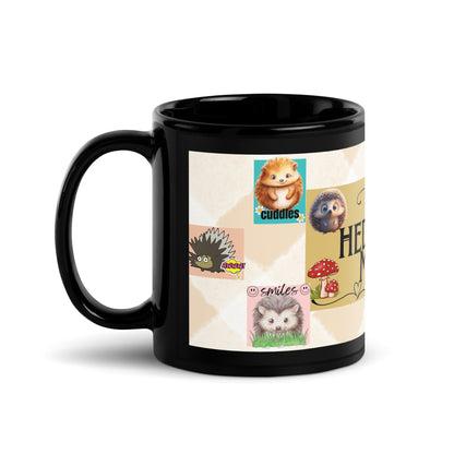 Voice Over "Hedgehog Mania": Classic Ceramic Black Glossy Mug