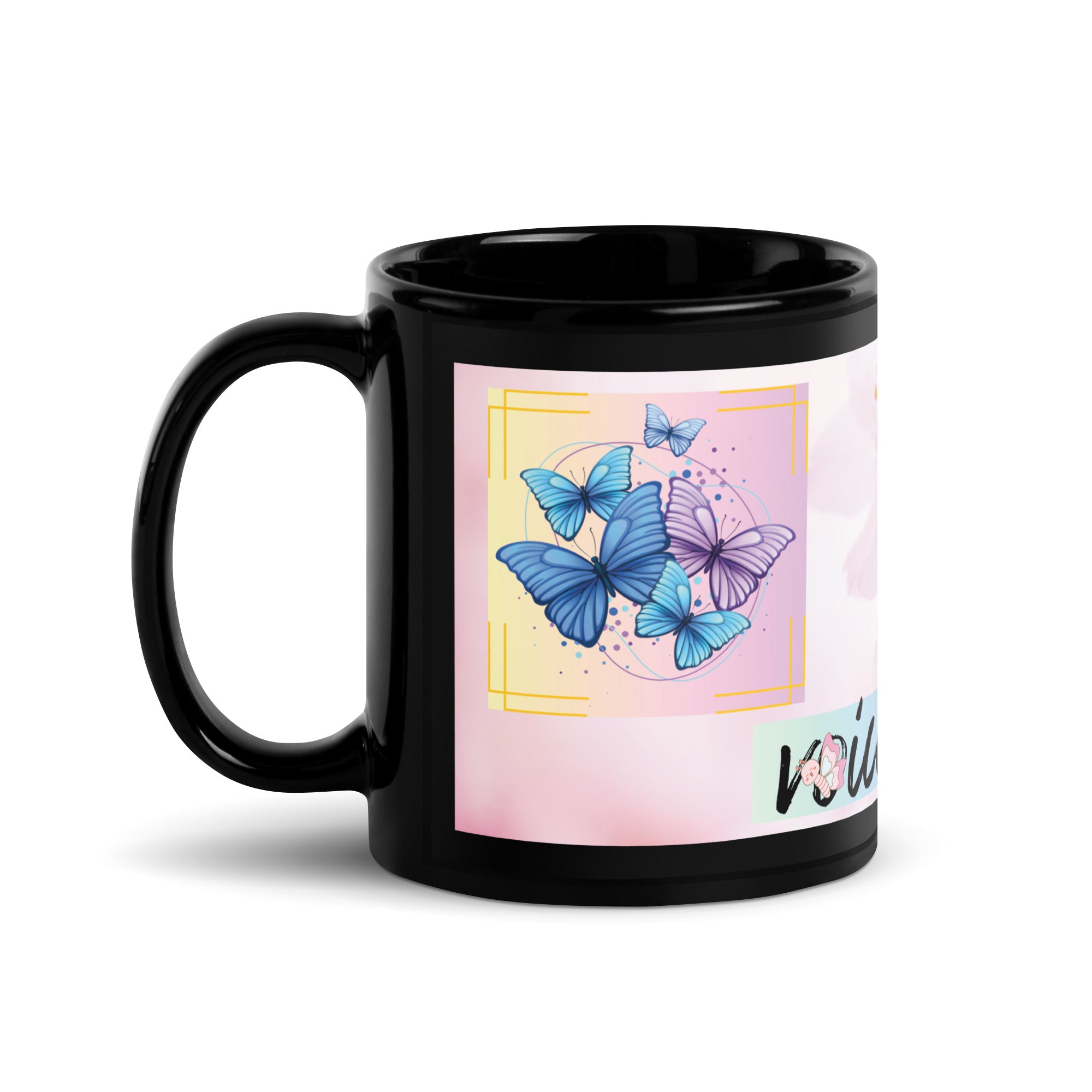 Motivational &quot;Cherry Blossoms&quot; Voice Over Actor: Classic Ceramic Black Glossy Mug