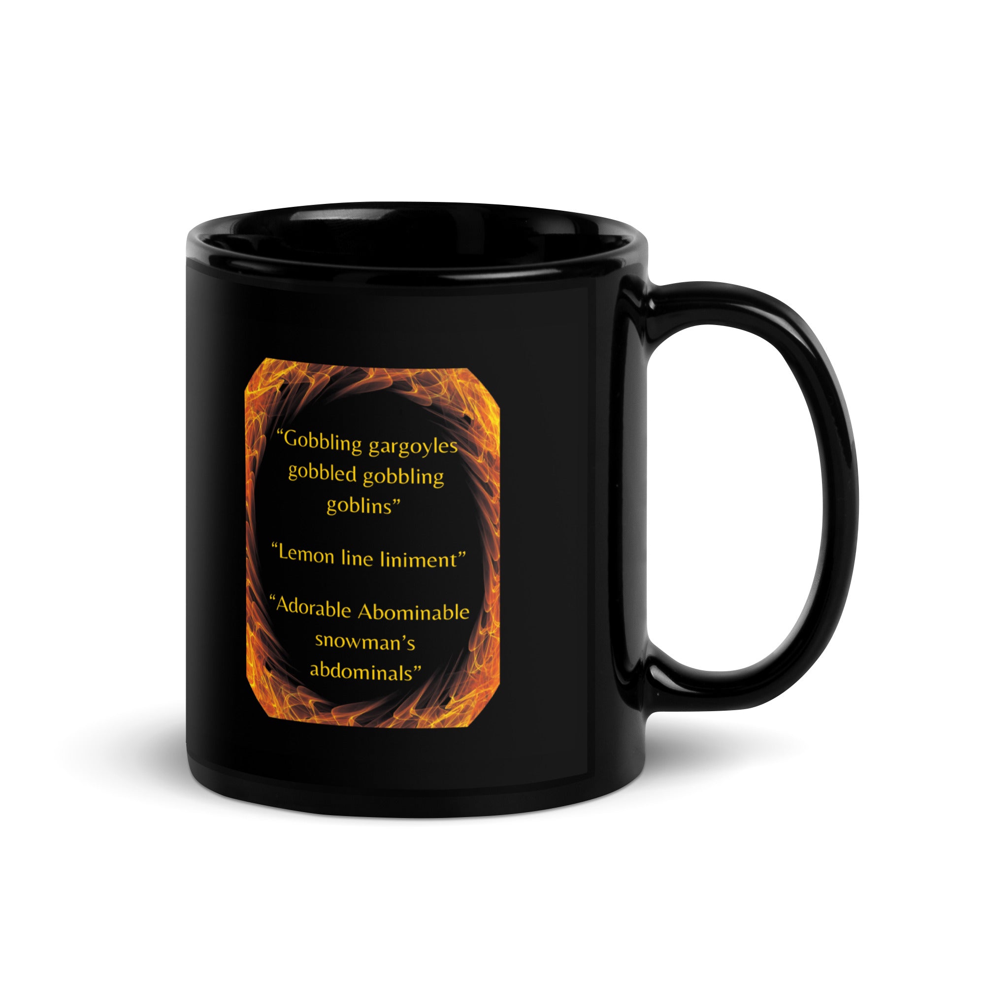 Tongue Twisters Classic Ceramic Black Glossy Mug