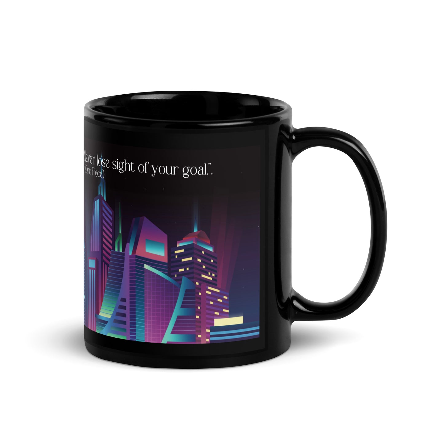 City Scene Classic Black Glossy Mug