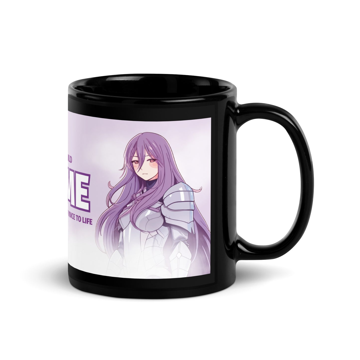 Anime Warrior Guild: Black Glossy Mug