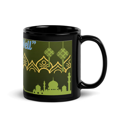 India "All is Well": Classic Black Glossy Mug