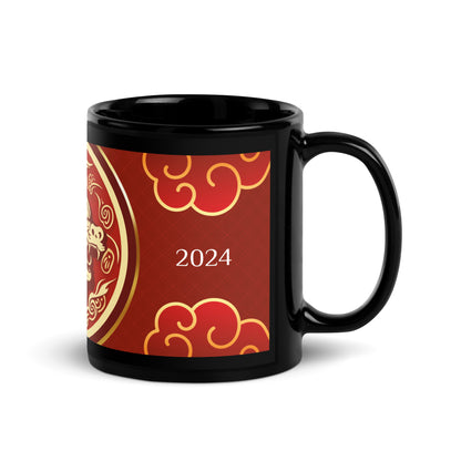 Year of the Dragon 2024: Classic Black Glossy Mug