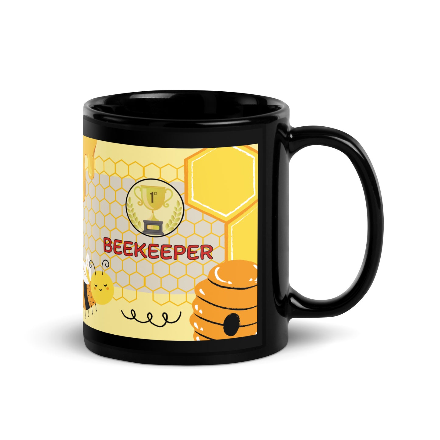 Beekeeper Honey: Classic Black Glossy Mug
