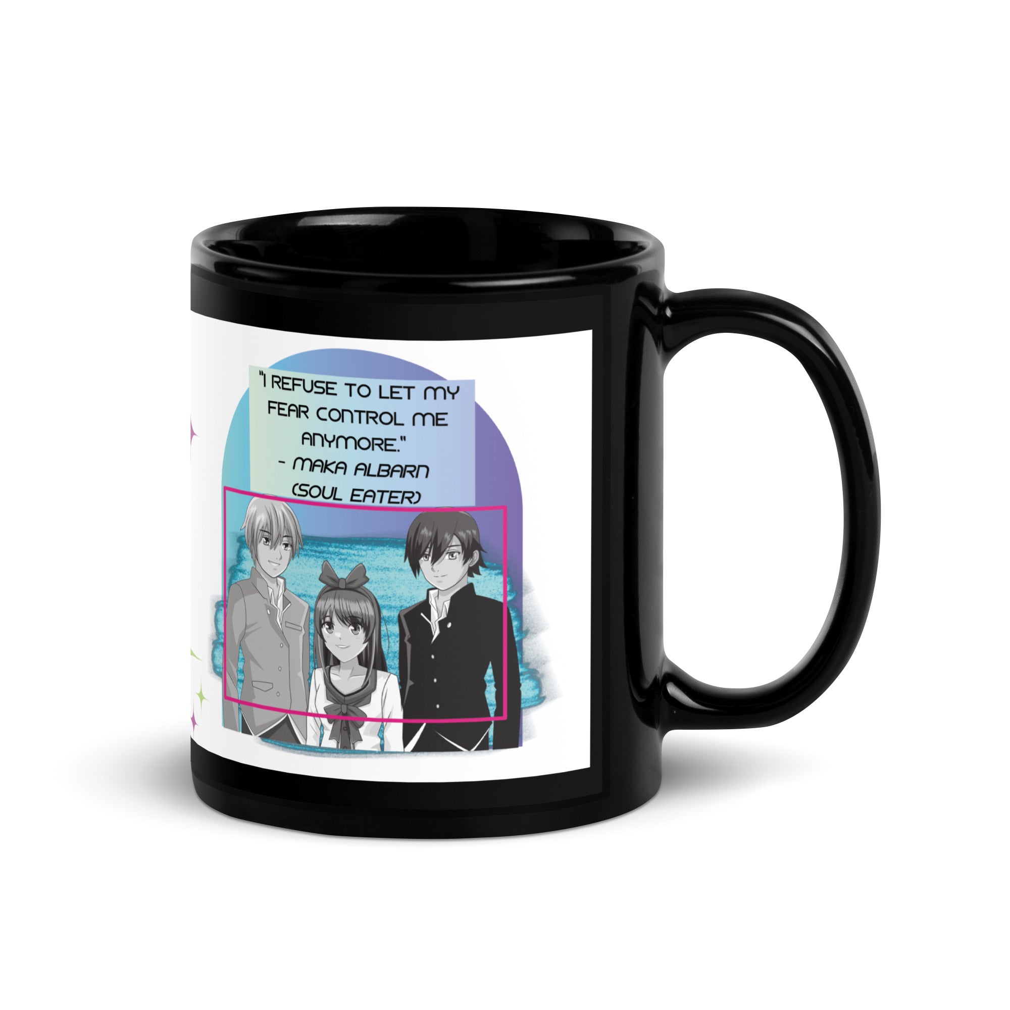 Anime Voice Over &quot;Quotes&quot;: Classic Black Glossy Mug