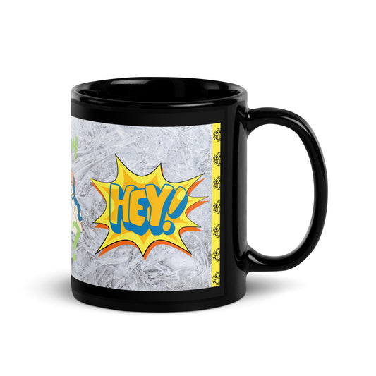 Anime Voice Over "HEY": Classic Ceramic Black Glossy Mug